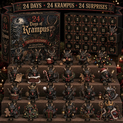 ⏰Limited Stock 50% OFF -😈🎄 2026 Krampus Advent Calendar – 24 Days of Wicked Christmas Mischief