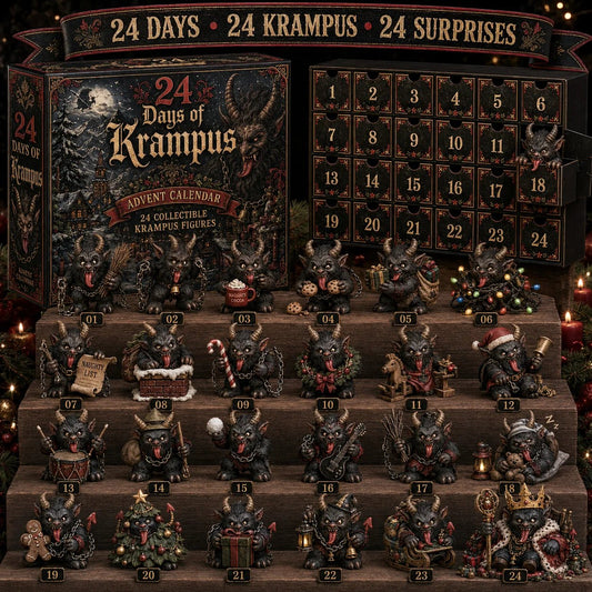 ⏰Limited Stock 50% OFF -😈🎄 2026 Krampus Advent Calendar – 24 Days of Wicked Christmas Mischief