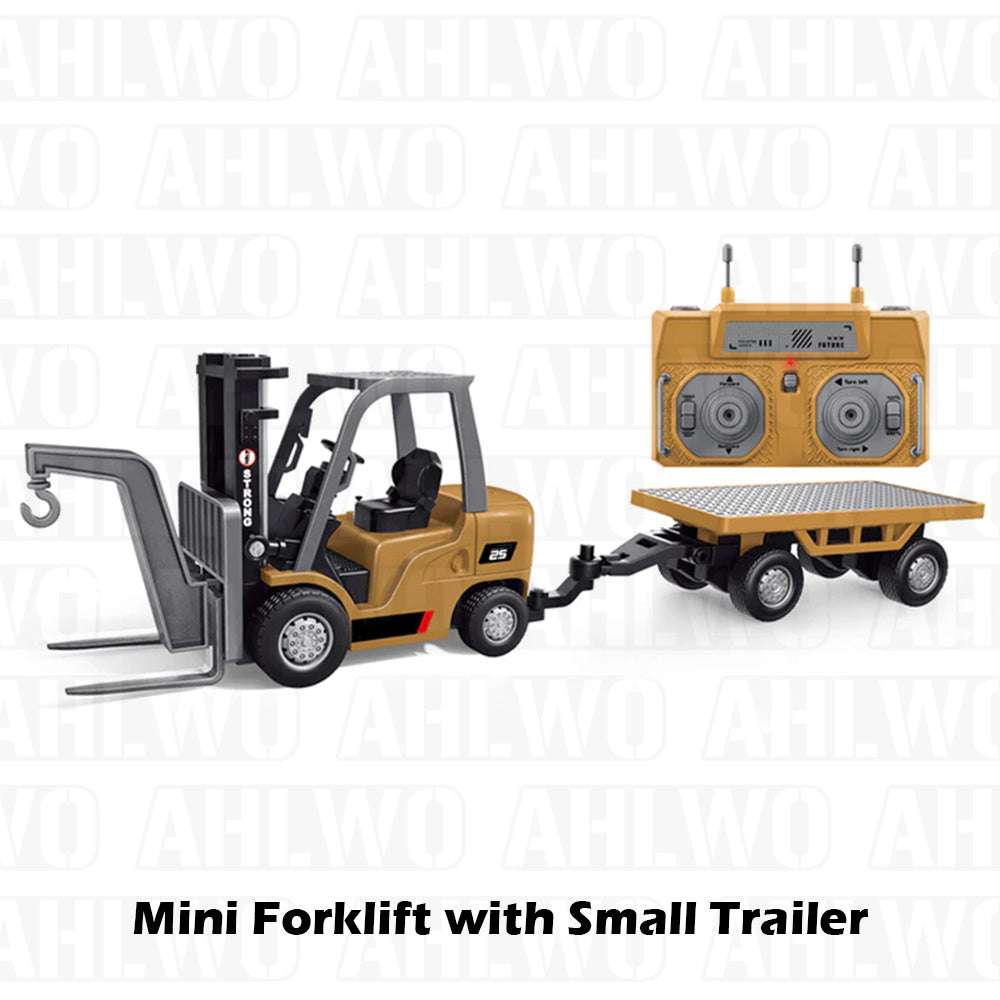 1/64 Mini RC Excavator, Dump Truck & Forklift Toy Set