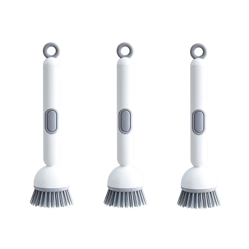 🧽 Adjustable Long-Handle Dish Brush with Built-In Soap Dispenser