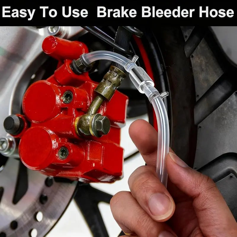 Car & Motorcycle Brake Bleeder Kit 🔧 – Aluminum Alloy Hose Tool Set