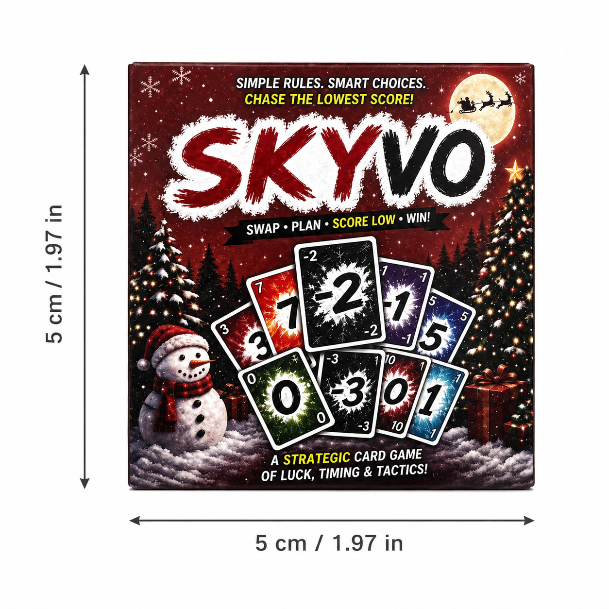 🎄 SKYNO Christmas Edition – Fast-Paced Strategic Card Game for Family & Friends 🎴