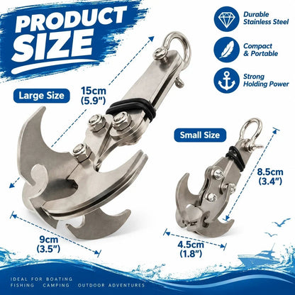 Heavy-Duty Mountaineering Grappling Hook 🏕️ – Versatile Outdoor Utility Tool
