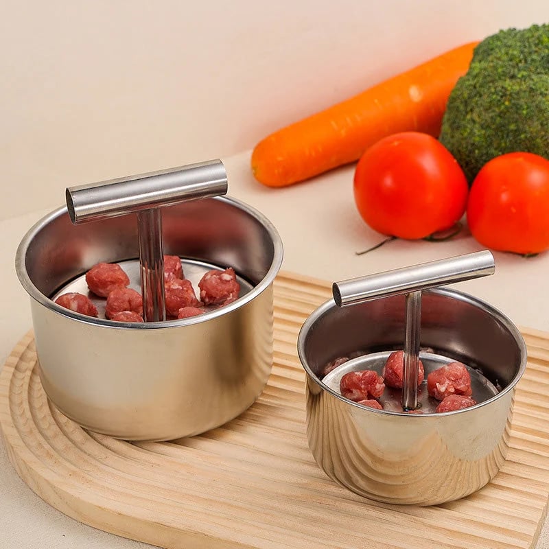 🥳HOT SALE🥳💞10K+ SOLD! Meatball Mould – 304 steel, 6/12 holes & ergonomic. Perfect balls every time – grab yours! ✅