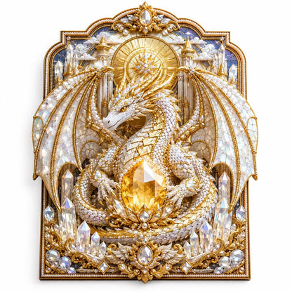🐉💎3D Lager På Lager Drake Diamantmålningskit, 5 Stilar Fantasykristall