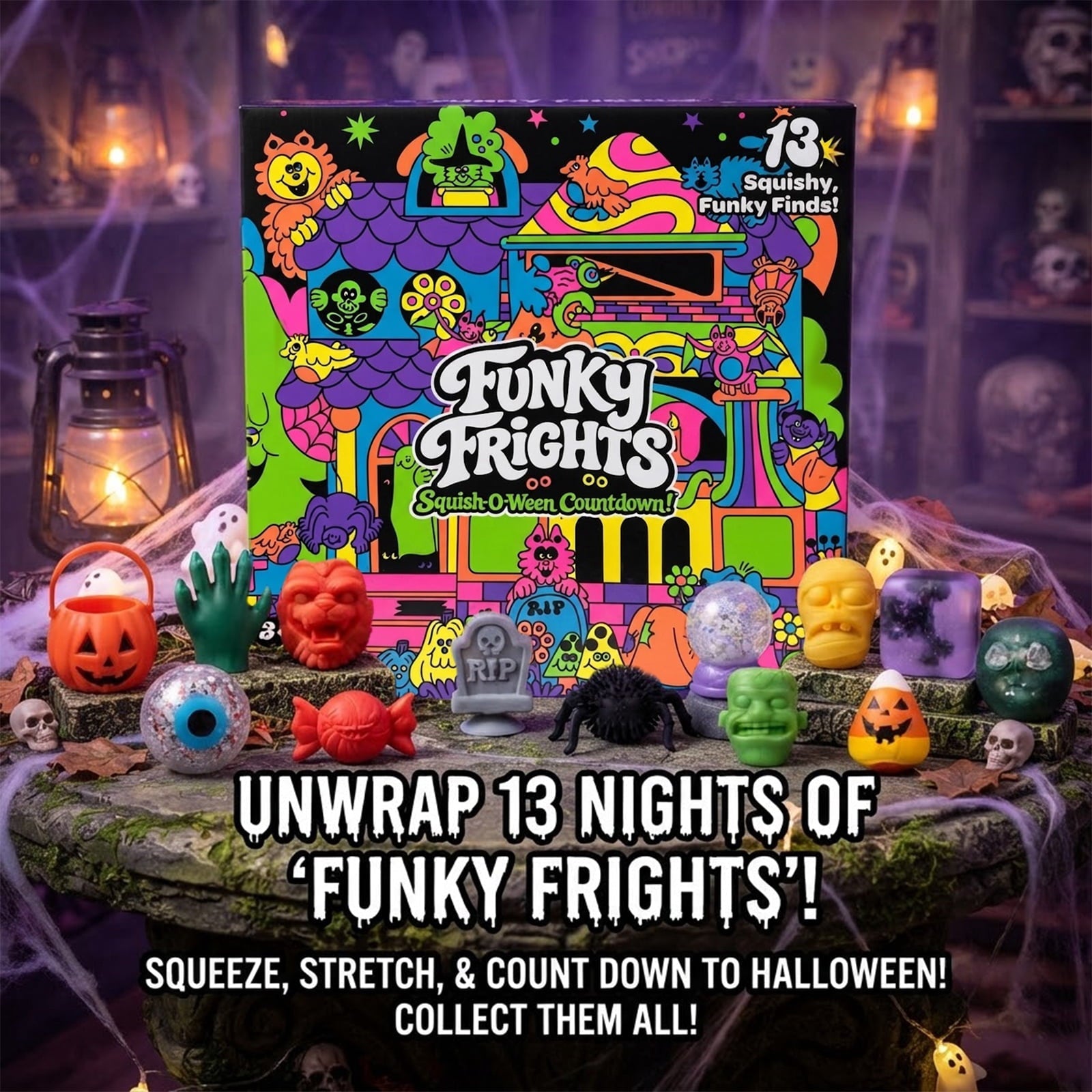 NeeDoh Funky Frights monster character collection