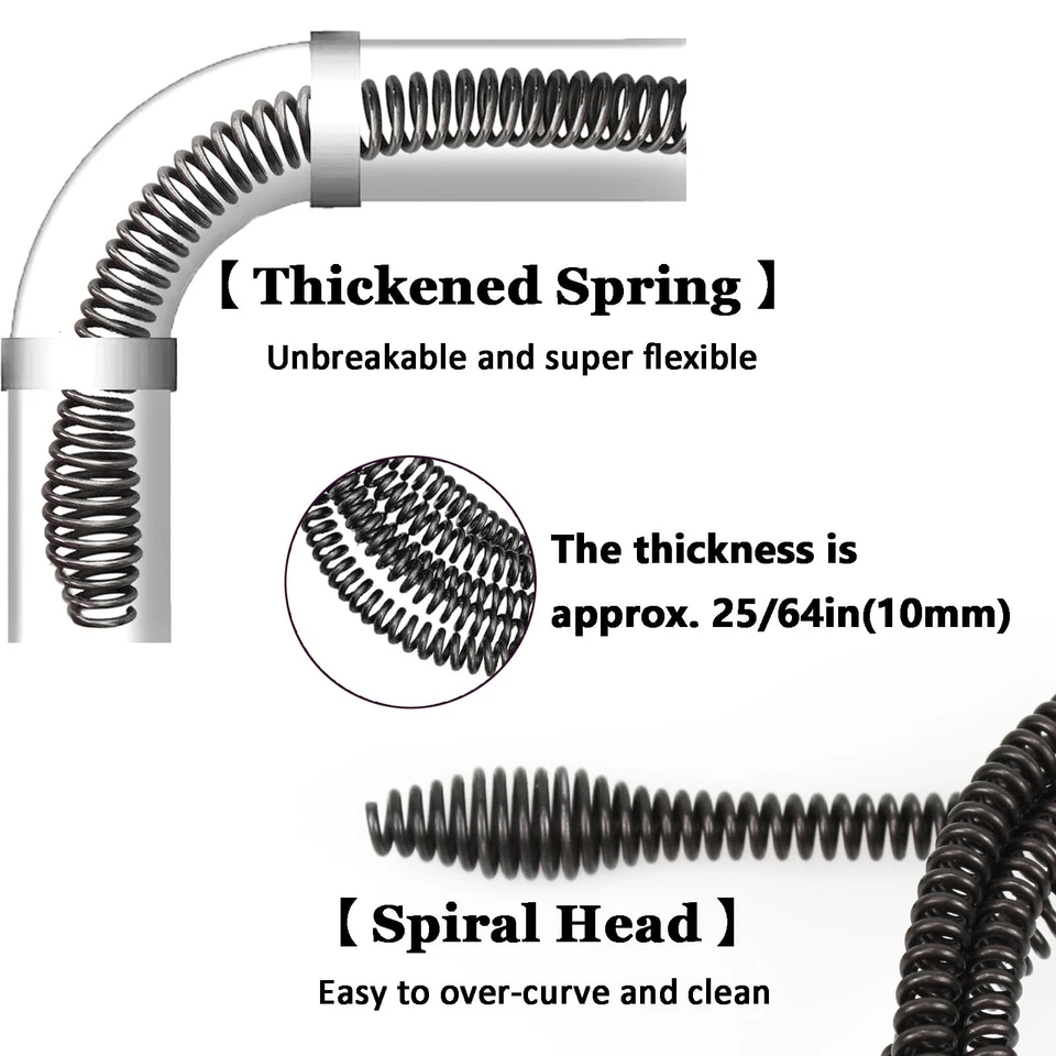 ⚡ 3.28 ft Electric Drain Cleaning Cable for Quick Pipe Clog Removal