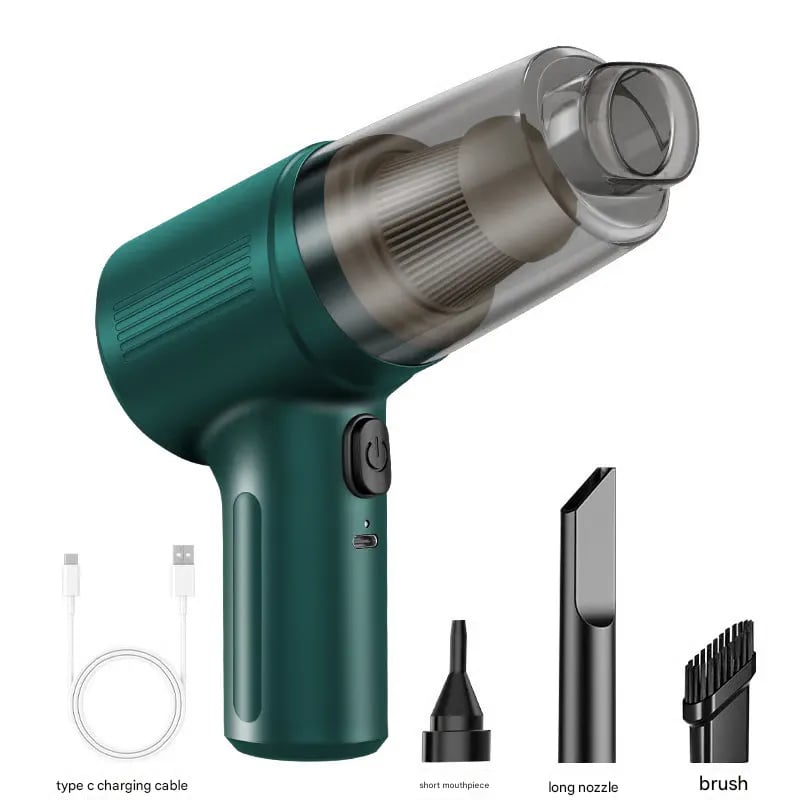 Cordless Handheld Car Vacuum 🚗 – Rechargeable Vacuum & Blower Combo