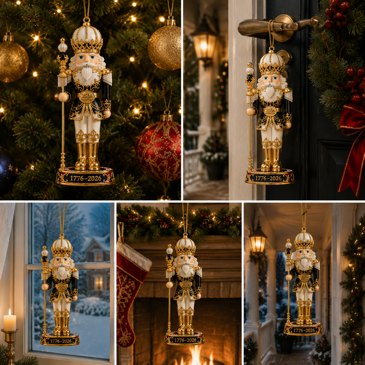 2026 America 250th Anniversary Nutcracker King Christmas Ornament – Commemorative Keepsake