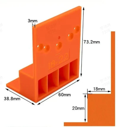🎉📢BUY 1 GET 1 FREE !! ⏰Wardrobe Cabinet Side Filler Panel Installation Locator and Stepped Positioning Plate for Precise Hole Alignment