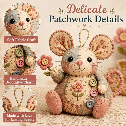 🎁 Handcrafted Vintage Mouse Plush Sewing Kit 🧵 DIY Heirloom Craft Gift Set