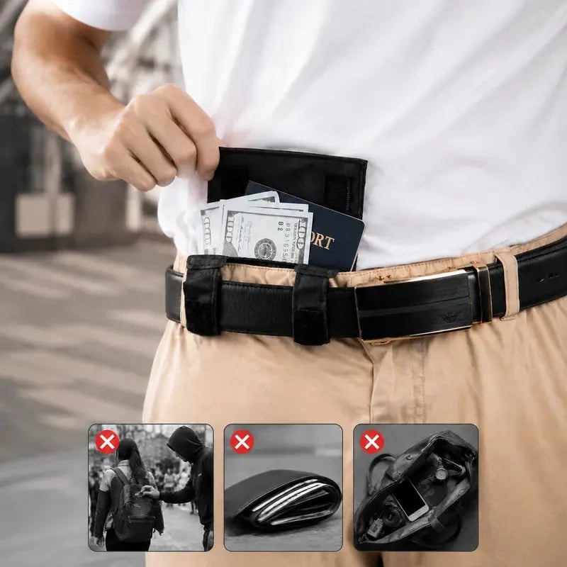 Last Day 49% OFF 🔥 Slim Passport Belt Wallet – Discreet Storage for Travel Essentials
