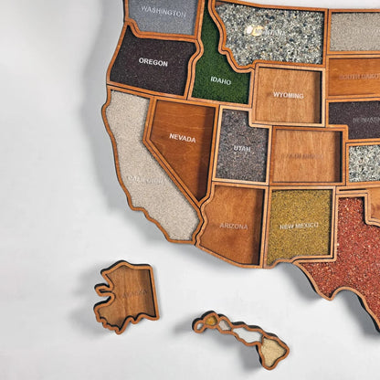 🎉🎁 Personalized USA Travel Memory Map – Collect & Display Your Travel Keepsakes