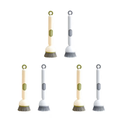 🧽 Adjustable Long-Handle Dish Brush with Built-In Soap Dispenser