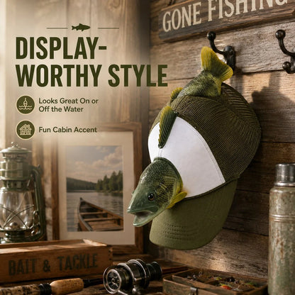💯Funny 3D Bass Fish Trucker Hat – Unique Gift for Dads & Fishing Lovers