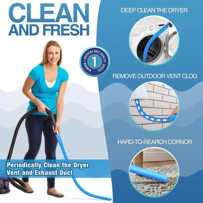 🔥 Deep-Clean Dryer Vent Brush Kit for Safer, More Efficient Laundry Days | 1-Piece Tool