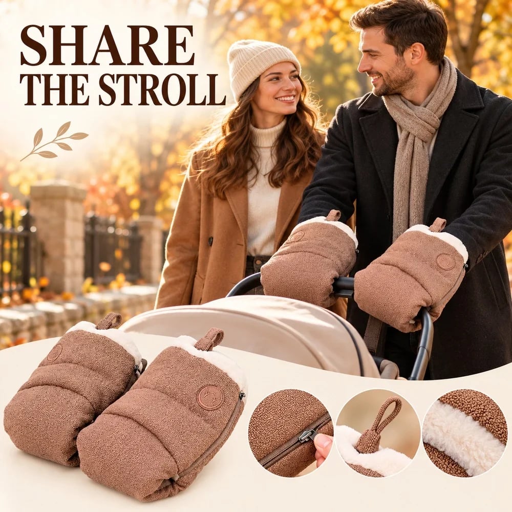 Cozy Stroller Hand Warmers 🧤 – Comfortable Handlebar Mitts for Cold Days