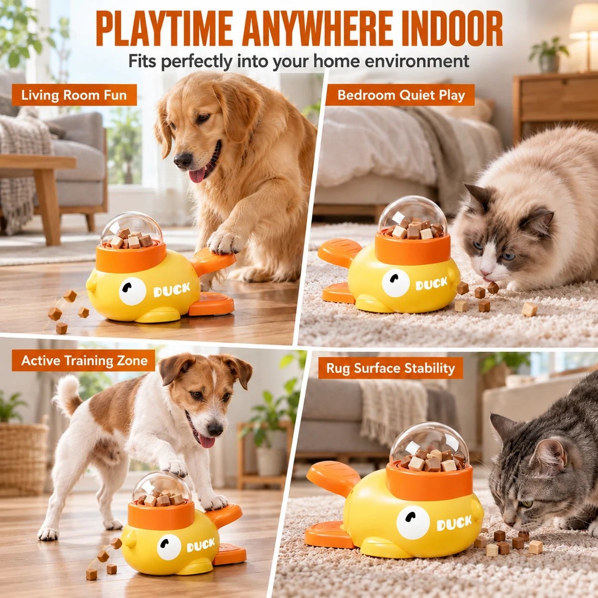🐾🧩 Interactive Slow Feeder Toy – Treat Dispensing Fun for Cats & Dogs