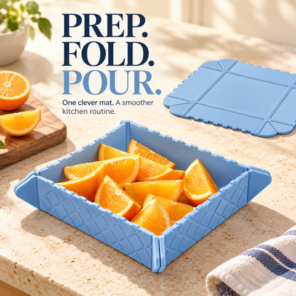 Foldable Silicone Cutting Board 🥗 – Convenient Food Prep & Serving Tray