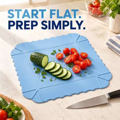 Foldable Silicone Cutting Board 🥗 – Convenient Food Prep & Serving Tray