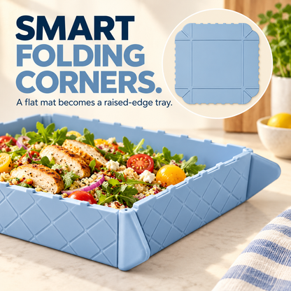 Foldable Silicone Cutting Board 🥗 – Convenient Food Prep & Serving Tray