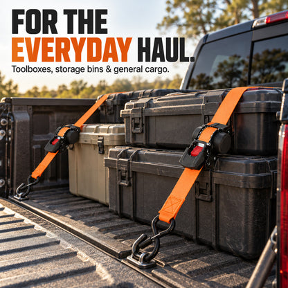 🔒 Retractable Ratchet Tie-Down Straps – Less Tangle, Easier Storage
