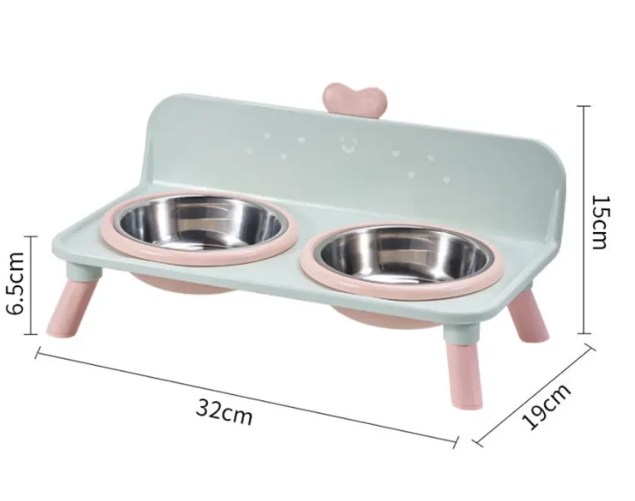 🐾 Raised 2-in-1 Pet Feeding Station with Removable Bowls 🥣