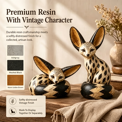 🔥 Limited Time – 50% OFF! 🦊 Vintage Fennec Fox Sculpture