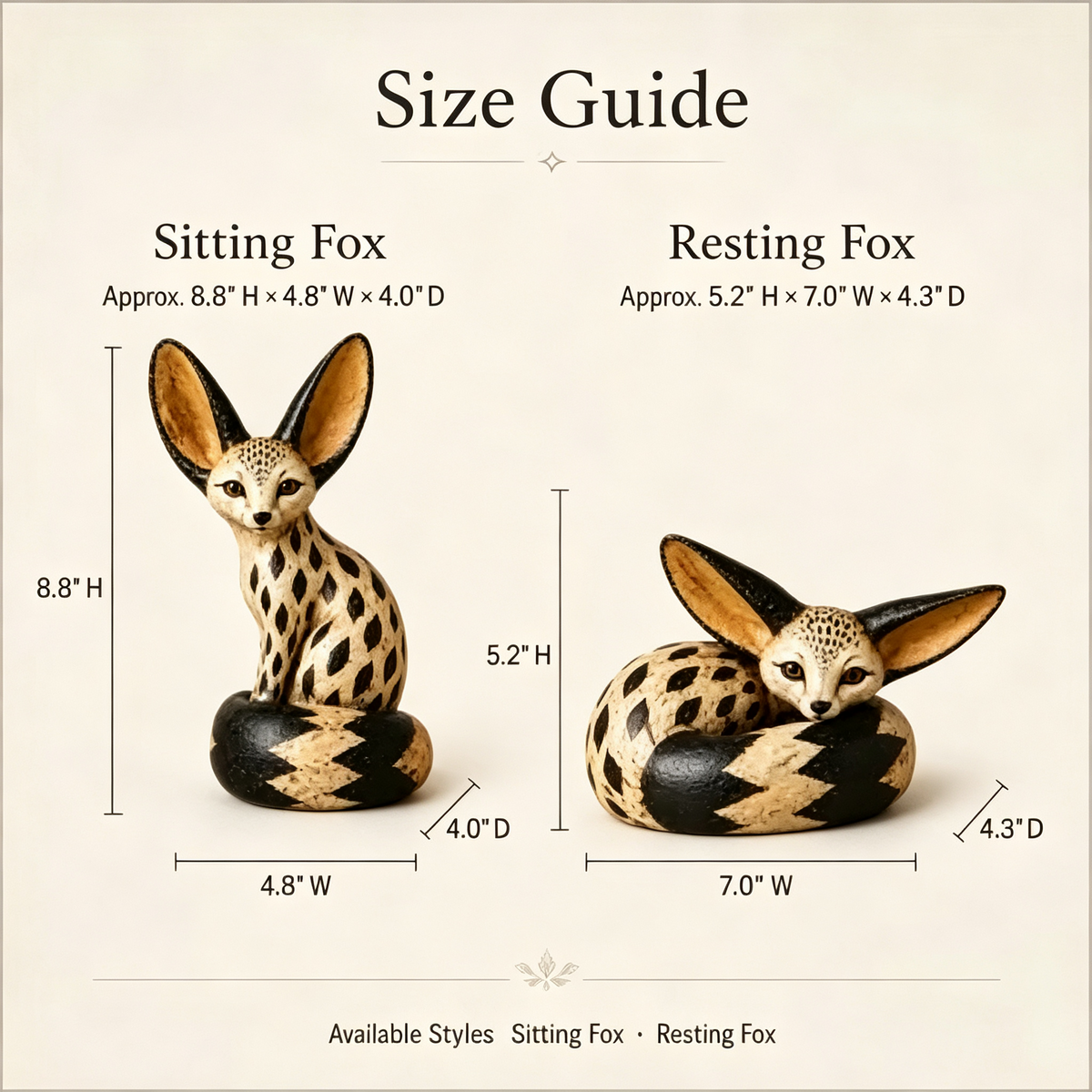 🔥 Limited Time – 50% OFF! 🦊 Vintage Fennec Fox Sculpture