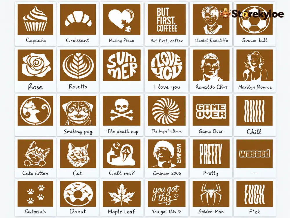 🎃Halloween Deal 50% OFF!🔥Retro Coffee Art Camera – Mechanical Latte Stencil Printer - 30 Templates（For Reference） - Hot