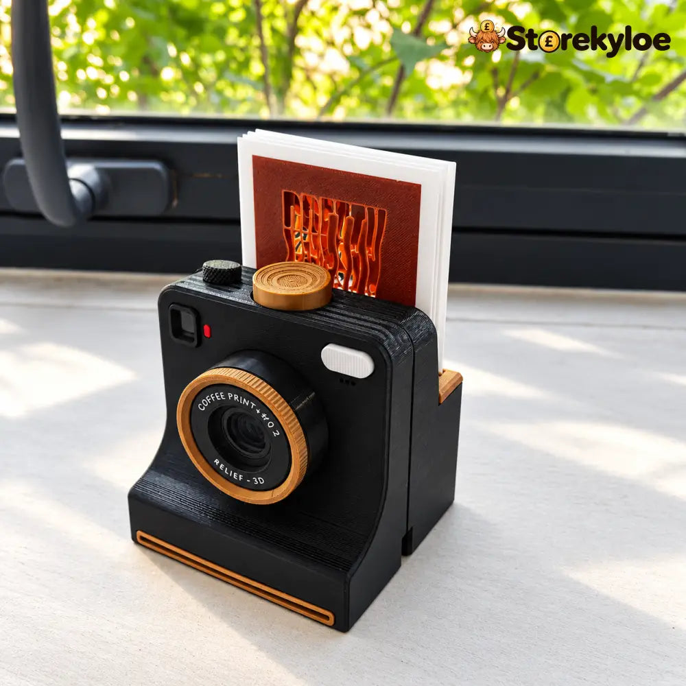 🎃Halloween Deal 50% OFF!🔥Retro Coffee Art Camera – Mechanical Latte Stencil Printer - Black + 4 Random Templates - Hot