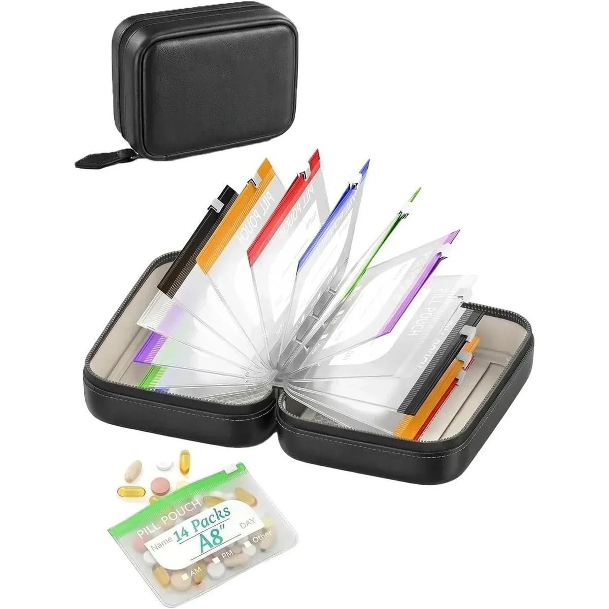 🔥Last Day 40% Off ! Crush‑Proof Waterproof Pill Pouch Set💊
