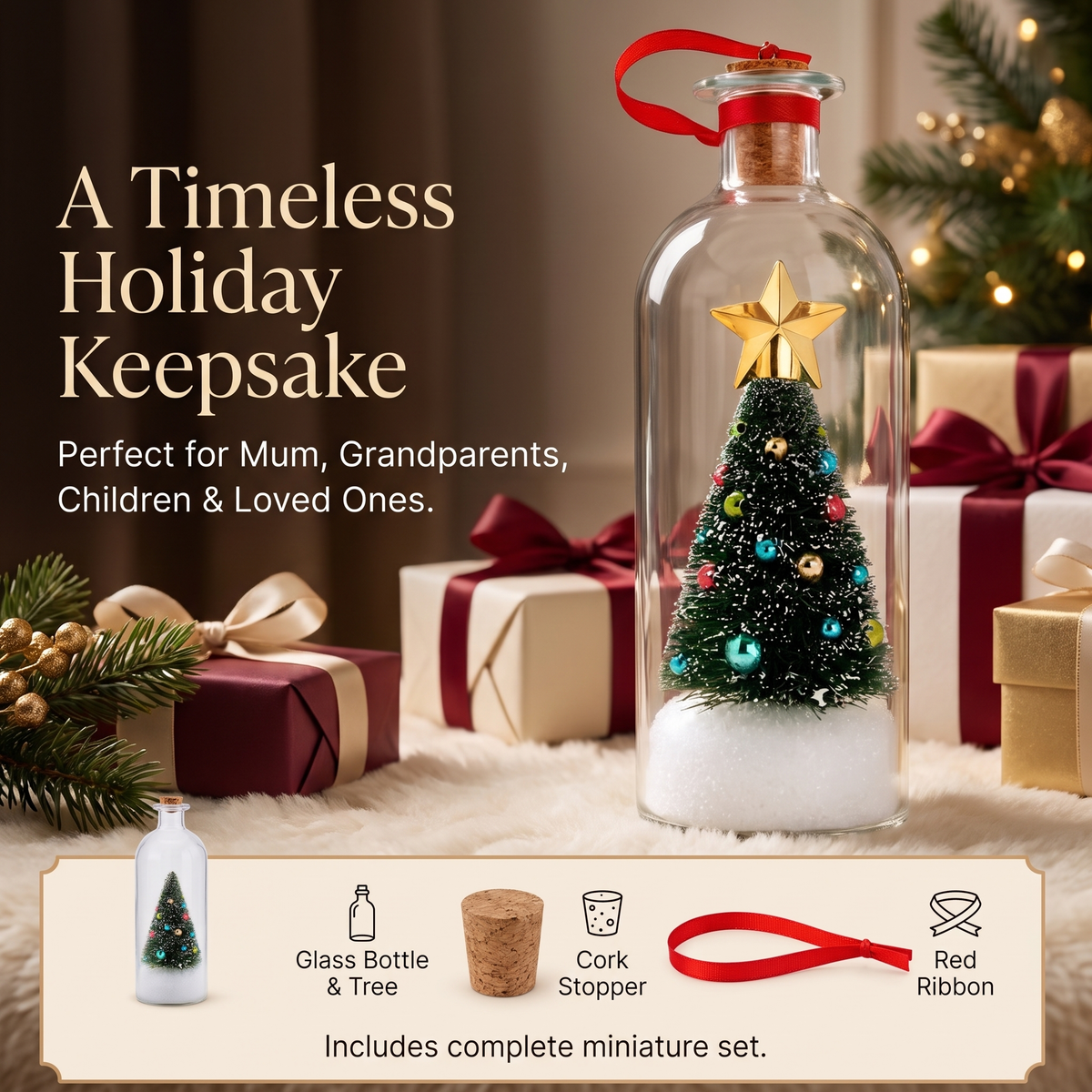 🎄 Recordable Christmas Keepsake Ornament with Your Own Voice Message