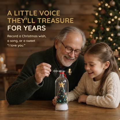 🎄 Recordable Christmas Keepsake Ornament with Your Own Voice Message