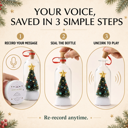 🎄 Recordable Christmas Keepsake Ornament with Your Own Voice Message