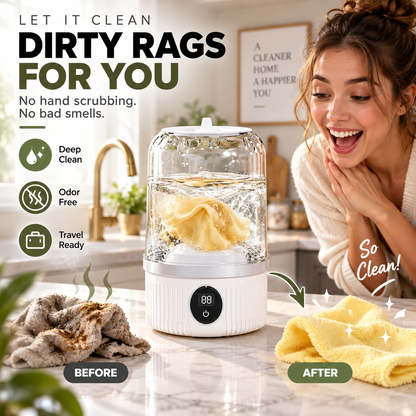 Compact Cordless Laundry Washer for Delicates, Socks & Underwear 🧺 USB Rechargeable ⚡