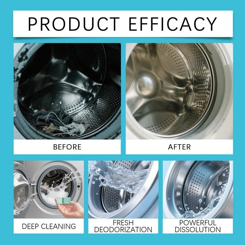 Deep-Clean Washer Refresh Tablets 🫧 Odor & Residue Remover