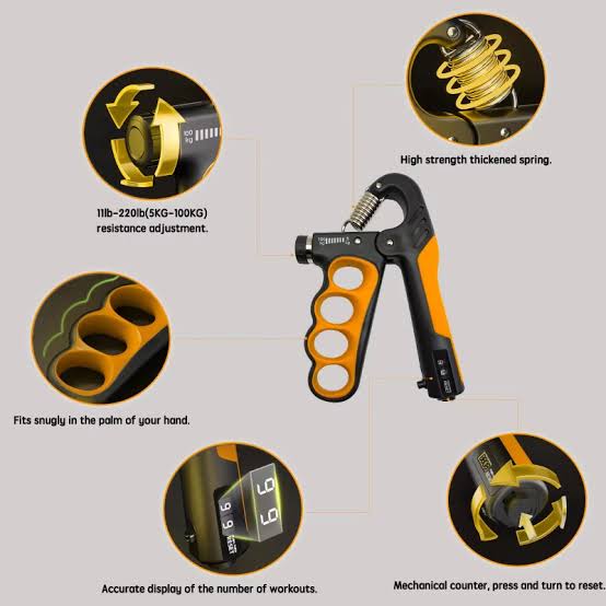 💪 Adjustable Hand Grip Strengthener, 5–100 kg Resistance for Forearm Training