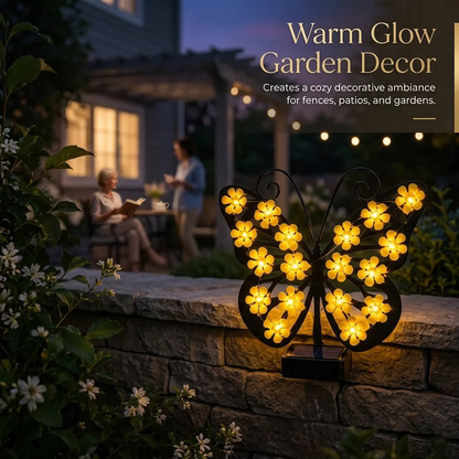 🔥 Selling Fast——Solar Metal Butterfly Wall Lights Outdoor Decor🦋