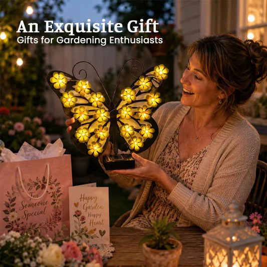 🔥 Selling Fast——Solar Metal Butterfly Wall Lights Outdoor Decor🦋