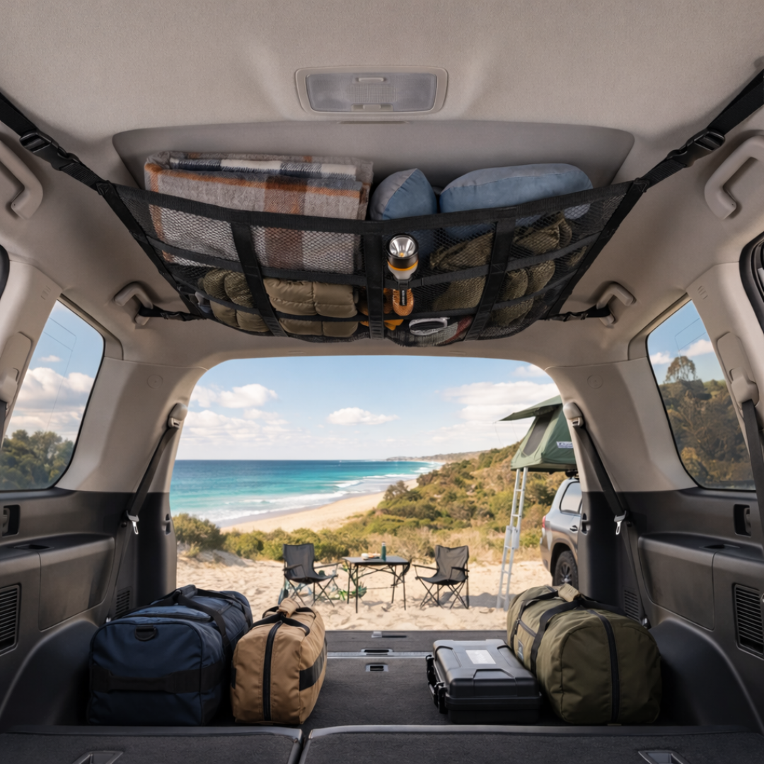 🚗 Overhead Car Cargo Net – Space-Saving Interior Storage Organizer