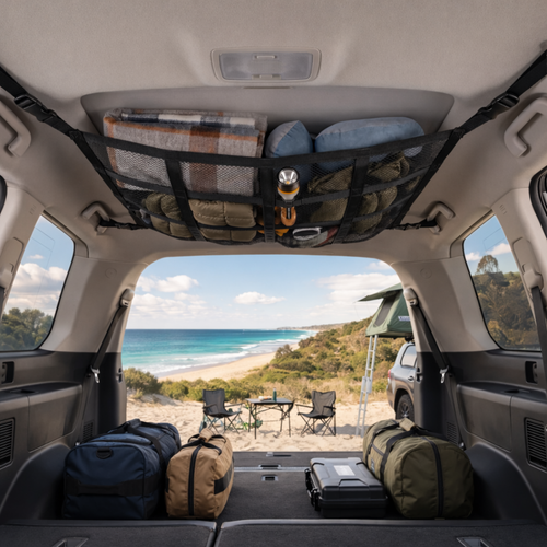 🚗 Overhead Car Cargo Net – Space-Saving Interior Storage Organizer