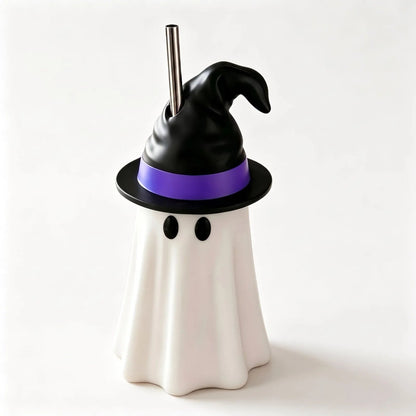 👻 Spooky Sips Ghost Drink Sleeve – Cute Halloween Coffee Cup Cozy