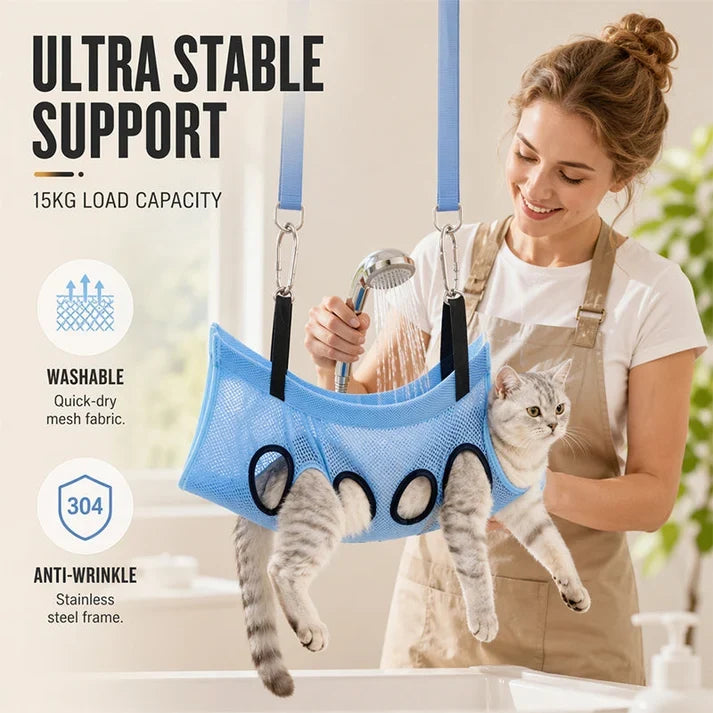 🐾Cozy 2-in-1 Foldable Pet Grooming Lounger & Travel Bed