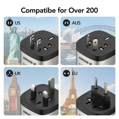 ⚡ 70W GaN Travel Charger – 3 Ports with Rotating Plug