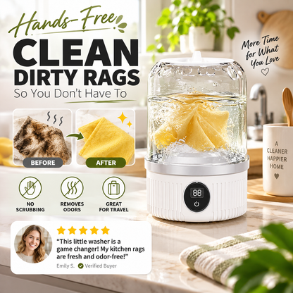 Compact Cordless Laundry Washer for Delicates, Socks & Underwear 🧺 USB Rechargeable ⚡