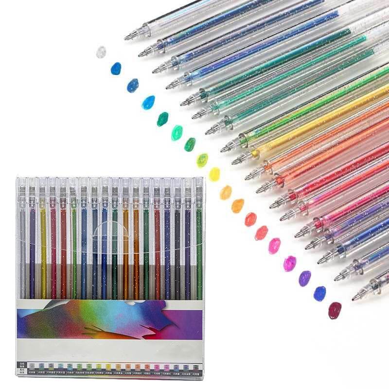 💥 Last Day Sale – Glitter Gel Pen Set 🎨 Smooth Writing with Sparkling Color