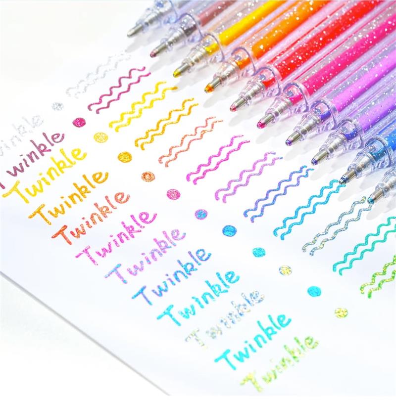 💥 Last Day Sale – Glitter Gel Pen Set 🎨 Smooth Writing with Sparkling Color