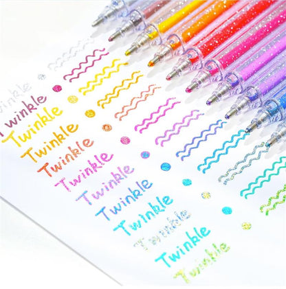 💥 Last Day Sale – Glitter Gel Pen Set 🎨 Smooth Writing with Sparkling Color