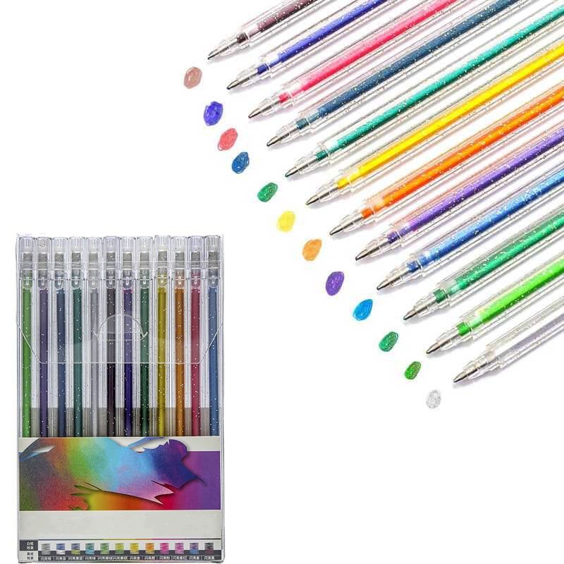 💥 Last Day Sale – Glitter Gel Pen Set 🎨 Smooth Writing with Sparkling Color